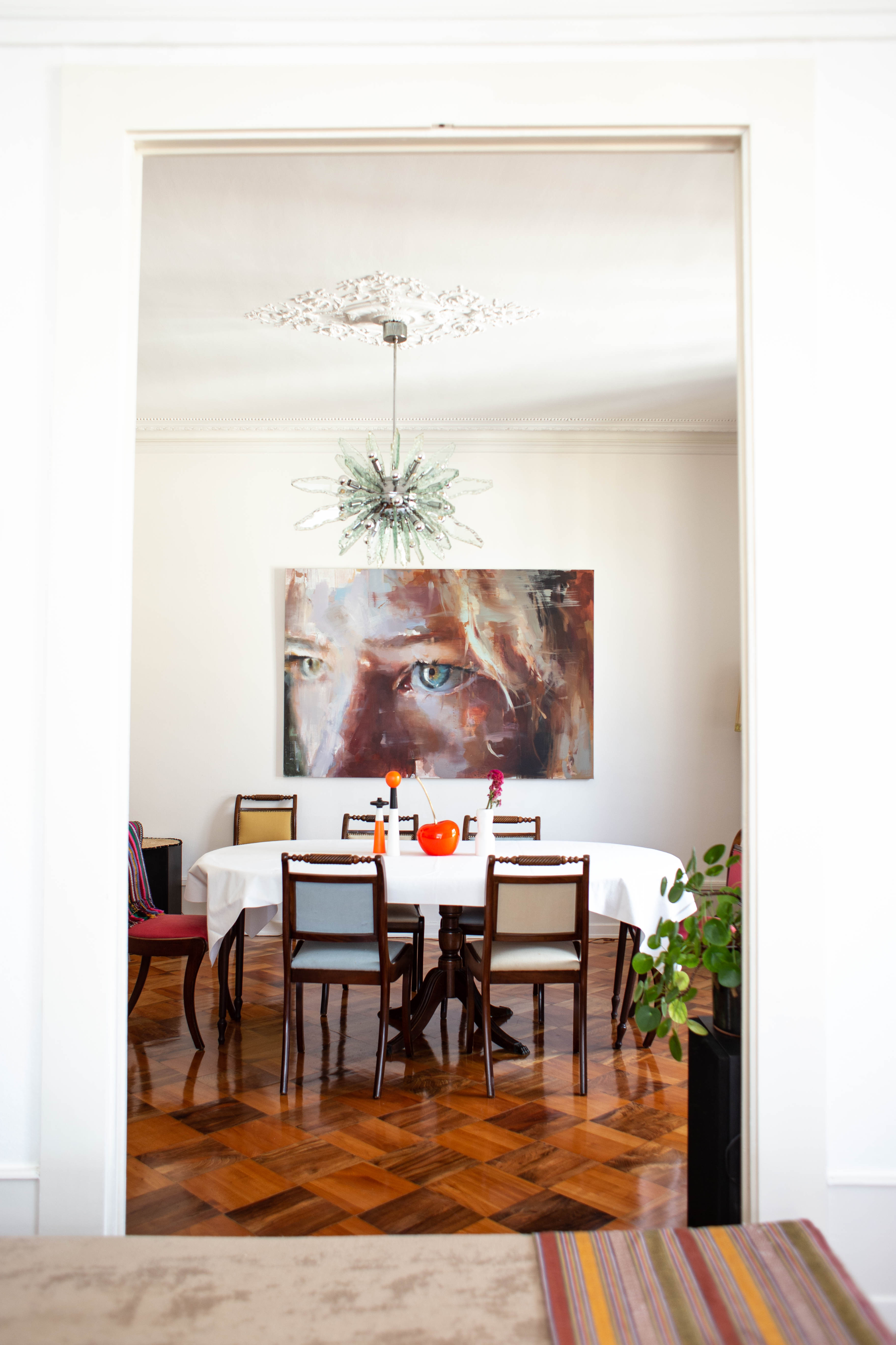 Anne Muhlethaler's dining room, the backdrop to her salon event, Le Trente